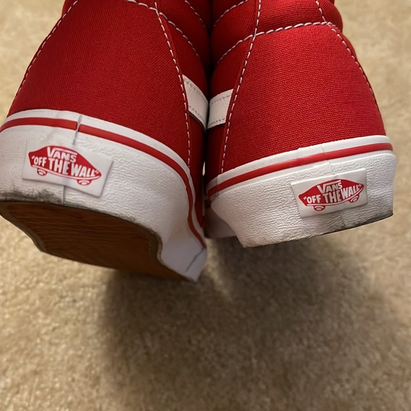 Vans Sk8-Hi Sneakers Size 9.5 Color Red White - Picture 10 of 11